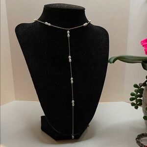 Elegant Faux Pearl Drop Necklace